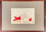 M87-080: Embroidered Roses by Shimeko Yamazaki