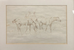 M76-152: Ink Drawing of Horses by DTM