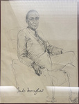 M76-017: Pencil Sketch of Mike Mansfield by J.N.