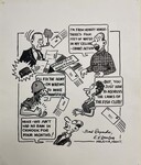 M76-062: Political Cartoon by E. V. Lawlor (b. 1936)