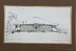 M90-066: Drawing of Chief Plenty Coups Museum by Eugene Padanyi-Gulyas (1900-1982)
