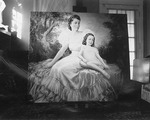 M2005-019: Oil painting of Maureen Hayes Mansfield and Anne Mansfield by George Qyaintance (1903-1954)