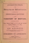 Constitution of the State of Montana [1884]