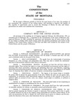 Constitution of the State of Montana [1972] by Montana. Constitutional Convention (1971-1972)