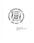 Montana Constitutional Convention Proceedings, 1971-1972, Volume 7 by Montana. Constitutional Convention (1971-1972)