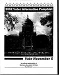 Voter Information Pamphlet, 2002 by Montana. Secretary of State