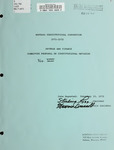 Revenue and Finance Committee Proposal by Montana. Constitutional Convention (1971-1972). Revenue and Finance Committee