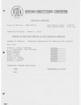 Minutes of the third meeting of the Executive Committee by Montana. Constitutional Convention (1971-1972). Executive Committee