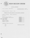 Minutes of the fifth meeting of the Executive Committee by Montana. Constitutional Convention (1971-1972). Executive Committee