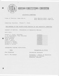 Minutes of the thirty-first meeting of the Executive Committee by Montana. Constitutional Convention (1971-1972). Executive Committee
