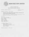 Minutes of the first meeting of the General Government and Constitutional Amendment Committee by Montana. Constitutional Convention (1971-1972). General Government and Constitutional Amendment Committee