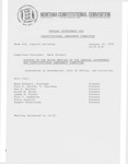 Minutes of the third meeting of the General Government and Constitutional Amendment Committee by Montana. Constitutional Convention (1971-1972). General Government and Constitutional Amendment Committee