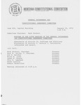 Minutes of the fifth meeting of the General Government and Constitutional Amendment Committee by Montana. Constitutional Convention (1971-1972). General Government and Constitutional Amendment Committee