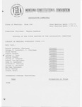 Minutes of the fifth meeting of the Legislative Committee by Montana. Constitutional Convention (1971-1972). Legislative Committee
