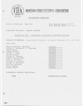 Minutes of the sixteenth meeting of the Legislative Committee by Montana. Constitutional Convention (1971-1972). Legislative Committee