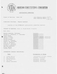 Minutes of the eighteenth meeting of the Legislative Committee by Montana. Constitutional Convention (1971-1972). Legislative Committee