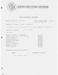 Minutes of the sixth meeting of the Local Government Committee by Montana. Constitutional Convention (1971-1972). Local Government Committee