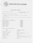 Minutes of the twenty-second meeting of the Local Government Committee by Montana. Constitutional Convention (1971-1972). Local Government Committee