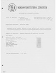 Minutes of the eighth meeting of the Revenue and Finance Committee by Montana. Constitutional Convention (1971-1972). Revenue and Finance Committee
