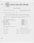 Minutes of the fourteenth meeting of the Executive Committee by Montana. Constitutional Convention (1971-1972). Executive Committee
