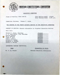 Minutes of the twenty-seventh meeting of the Executive Committee by Montana. Constitutional Convention (1971-1972). Executive Committee