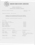 Minutes of the fourteenth meeting of the General Government and Constitutional Amendment Committee by Montana. Constitutional Convention (1971-1972). General Government and Constitutional Amendment Committee