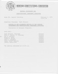Minutes of the sixteenth meeting of the General Government and Constitutional Amendment Committee by Montana. Constitutional Convention (1971-1972). General Government and Constitutional Amendment Committee