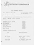 Minutes of the first meeting of the Local Government Committee by Montana. Constitutional Convention (1971-1972). Local Government Committee