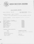 Minutes of the eleventh meeting of the Local Government Committee by Montana. Constitutional Convention (1971-1972). Local Government Committee