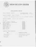 Minutes of the thirteenth meeting of the Local Government Committee by Montana. Constitutional Convention (1971-1972). Local Government Committee