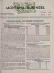 Montana Business, 1954 by Montana State University (Missoula, Mont.). Bureau of Business and Economic Research