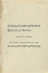 University of Montana Report of the President 1896