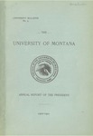 University of Montana Report of the President 1900-1901