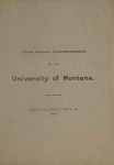 University of Montana Commencement Program, 1900