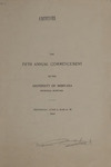 University of Montana Commencement Program, 1902