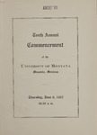 University of Montana Commencement Program, 1907