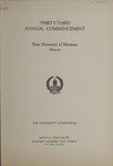 University of Montana Commencement Program, 1930