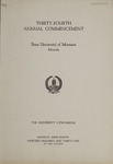 University of Montana Commencement Program, 1931