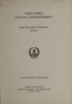 University of Montana Commencement Program, 1932