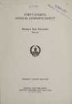 University of Montana Commencement Program, 1941
