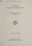 University of Montana Commencement Program, 1952