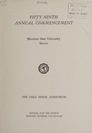 University of Montana Commencement Program, 1956