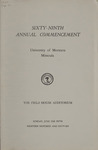 University of Montana Commencement Program, 1966