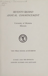 University of Montana Commencement Program, 1969
