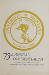 University of Montana Commencement Program, 1972