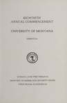 University of Montana Commencement Program, 1977