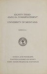 University of Montana Commencement Program, 1980