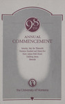 University of Montana Commencement Program, 1995