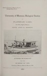 Fifth Annual Session, University of Montana Biological Station, Flathead Lake, 1903