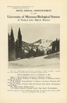 Ninth Annual Announcement of the University of Montana Biological Station at Flathead Lake, 1907